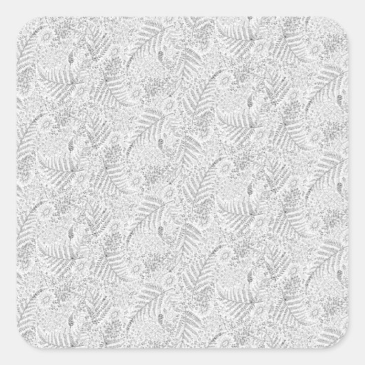 Teppich-Design 36 Quadratischer Aufkleber (Vorderseite)