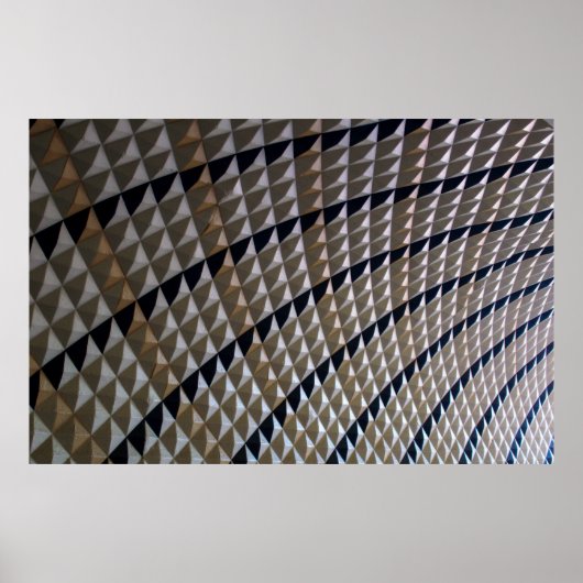 Teppich im weißen, schwarzen und braunen Bereich Poster (Vorne)