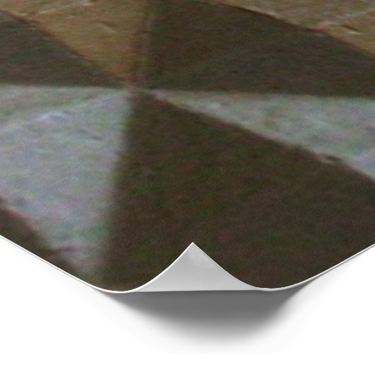 Teppich im weißen, schwarzen und braunen Bereich Poster (Ecke)