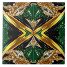 Teppich mit jamaikanischen Farben, modernes Design Fliese