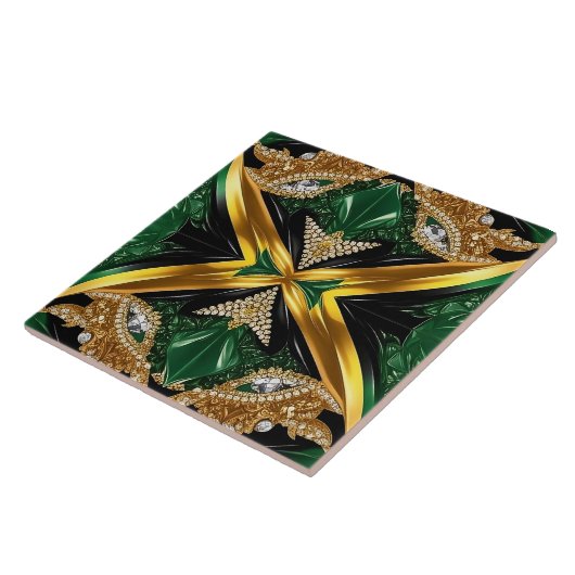 Teppich mit jamaikanischen Farben, modernes Design Fliese (Seite)