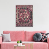 Teppich mit Ritterdarstellung Leinwanddruck (Insitu (Wohnzimmer))
