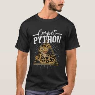 Teppich Python Reptiles Pet Reptile Eigentümer Gra T-Shirt
