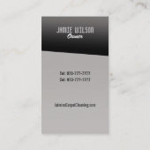 Teppich-Reiniger-Visitenkarten Visitenkarte (Rückseite)