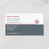 Teppich-Reinigungs-Visitenkarte Visitenkarte (Rückseite)