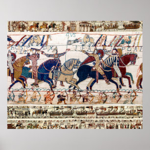 TEPPICH VON BAYEUX 1066 NORMANNISCHE RITTER UND BO POSTER
