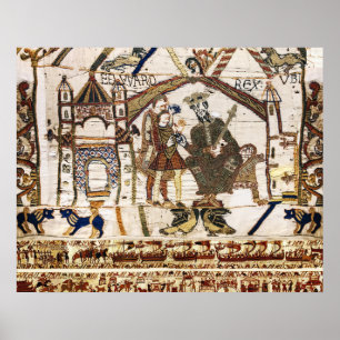 TEPPICH VON BAYEUX König Edward Confessor und Haro Poster