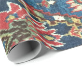 Teppichboden aus orientalisch-persischem Holz, bla Geschenkpapier (Rolleneckpunkt)