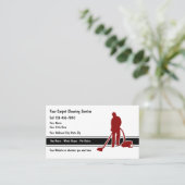 Teppichboden-Reinigungs-Visitenkarten Visitenkarte (Stehend Vorderseite)