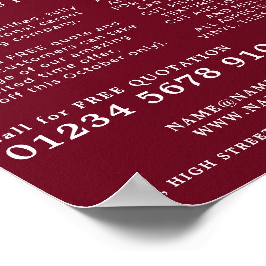 Teppichboden, Teppichboden, Innenausstattung Poster (Ecke)