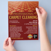 Teppichboden, Teppichreiniger, Reinigungsservice Flyer (Hand)