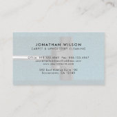 Teppichboden und Berufliche Reinigung  Visitenkarte (Rückseite)