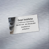 Teppichbodeninstallation Magnetische Visitenkarte (Beispiel)
