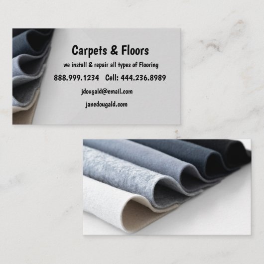 Teppichbodeninstallation Visitenkarte (Vorne/Hinten)