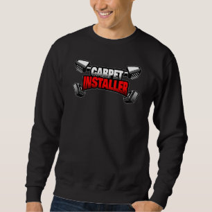 Teppichbodenleger Kreuzte Teppichboden Knie K Sweatshirt