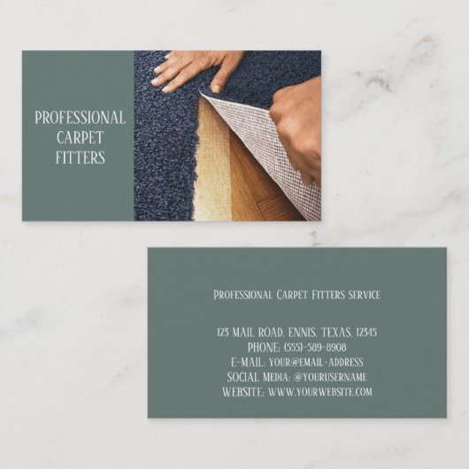 Teppiche-Fitness-Service Beruflich Visitenkarte (Vorne/Hinten)