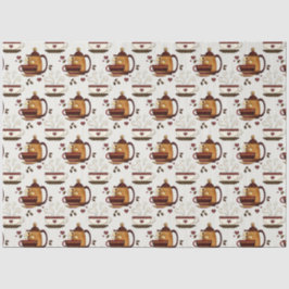 Teppiche und Cups Niedliches Muster Entdeckungsthe Seidenpapier