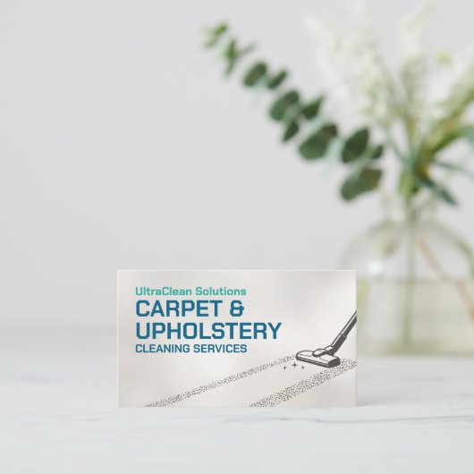 Teppiche und Pflegeprodukte Visitenkarte (Stehend Vorderseite)