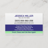 Teppiche und Pflegeprodukte Visitenkarte (Rückseite)