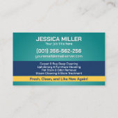 Teppiche und Pflegeprodukte Visitenkarte (Rückseite)