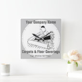 Teppiche, Vinyl, Teppiche und Fußbodenbeläge Quadratische Wanduhr (Zuhause)