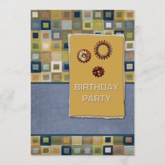 Teppichfliesen und Sprockets Geburtstagsparty Einladung