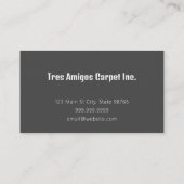 Teppichinstallationskarte Visitenkarte (Rückseite)