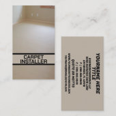 Teppichinstallationsprogramm - Neuer Teppichboden Visitenkarte (Vorne/Hinten)