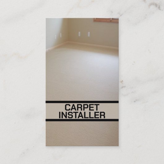 Teppichinstallationsprogramm - Neuer Teppichboden Visitenkarte (Vorderseite)