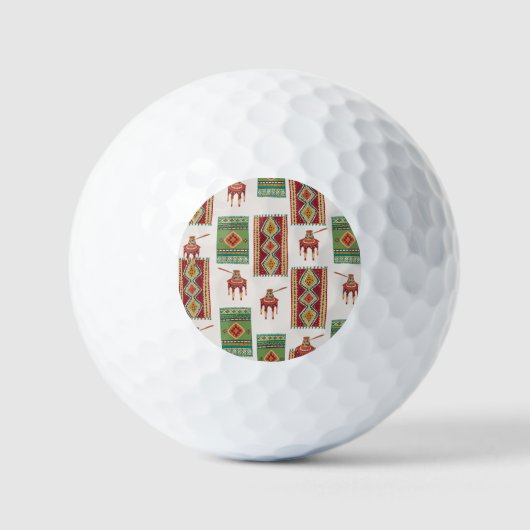 Teppichkaffee von Istanbul: Vintages Muster Golfball (Vorderseite)