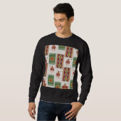 Teppichkaffee von Istanbul: Vintages Muster Sweatshirt (Vorne ganz)