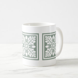 Teppichkorn und Leaf-Tile-Design Kaffeemaschine Ta Kaffeetasse