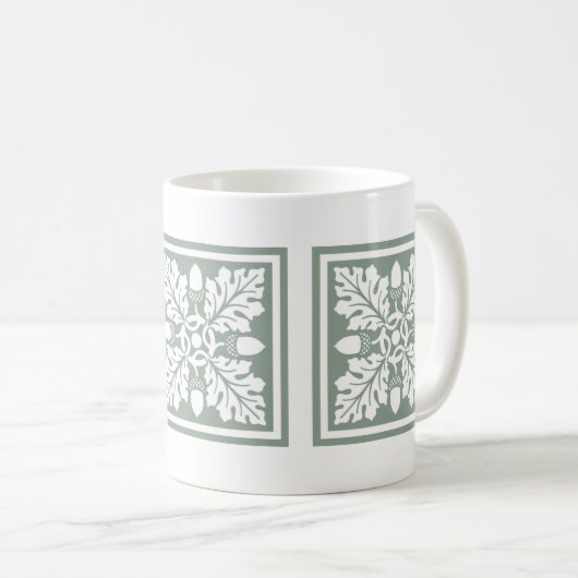 Teppichkorn und Leaf-Tile-Design Kaffeemaschine Ta Kaffeetasse (VorderseiteRechts)