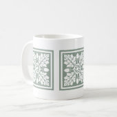 Teppichkorn und Leaf-Tile-Design Kaffeemaschine Ta Kaffeetasse (Vorderseite Links)