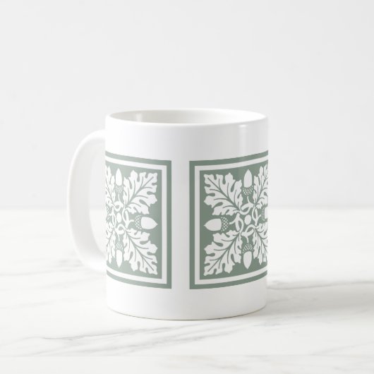 Teppichkorn und Leaf-Tile-Design Kaffeemaschine Ta Kaffeetasse (Vorderseite Links)