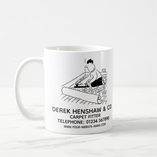 Teppichmatte für Werbezwecke Kaffeetasse (Links)