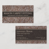 Teppichmatter/Fitnesskarte Visitenkarte (Vorne/Hinten)