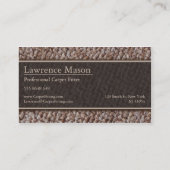 Teppichmatter/Fitnesskarte Visitenkarte (Rückseite)