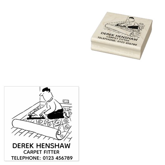 Teppichmatter mit Teppichboden Gummistempel (Stempel)