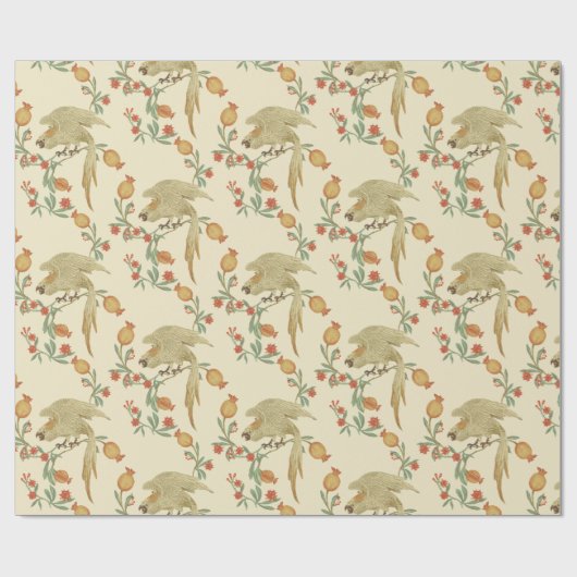 Teppichpapier für Cockatoo- und Granatapfelmuster Geschenkpapier (Flach)