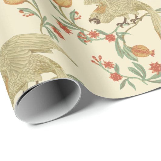 Teppichpapier für Cockatoo- und Granatapfelmuster Geschenkpapier (Rolleneckpunkt)