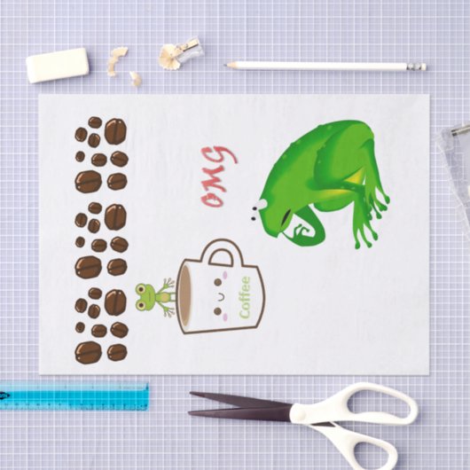 Teppichpapier Kaffeebohnen Addictive Frosch Seidenpapier (Handwerk)