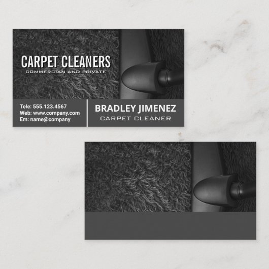 Teppichreiniger | Abspannmaschine Visitenkarte (Vorne/Hinten)