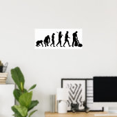 Teppichreiniger-Scheuerschleifgeschirr Poster (Heimbüro)