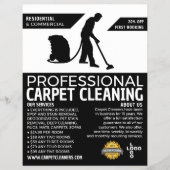 Teppichreiniger Silhouette, Teppichreinigungsservi Flyer (Vorne)