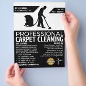 Teppichreiniger Silhouette, Teppichreinigungsservi Flyer (Hand)