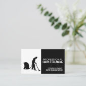 Teppichreiniger Silhouette, Teppichreinigungsservi Visitenkarte (Stehend Vorderseite)