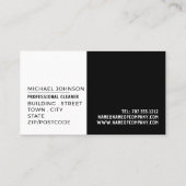 Teppichreiniger Silhouette, Teppichreinigungsservi Visitenkarte (Rückseite)