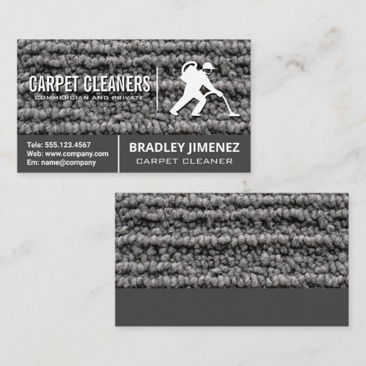 Teppichreiniger | Teppichreglerschließung Visitenkarte (Vorne/Hinten)
