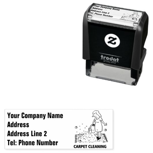 Teppichreinigung - Briefmarke Permastempel (Beispiel)